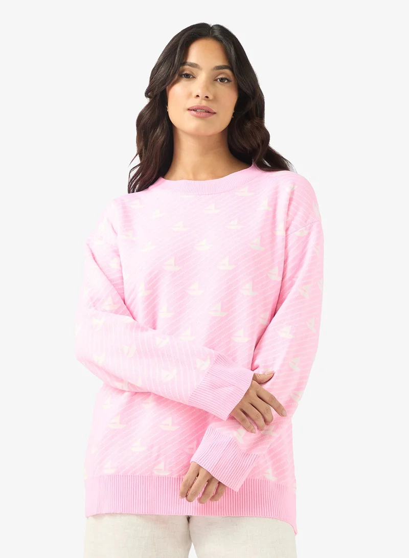 ايلا كنزة مطبوعة