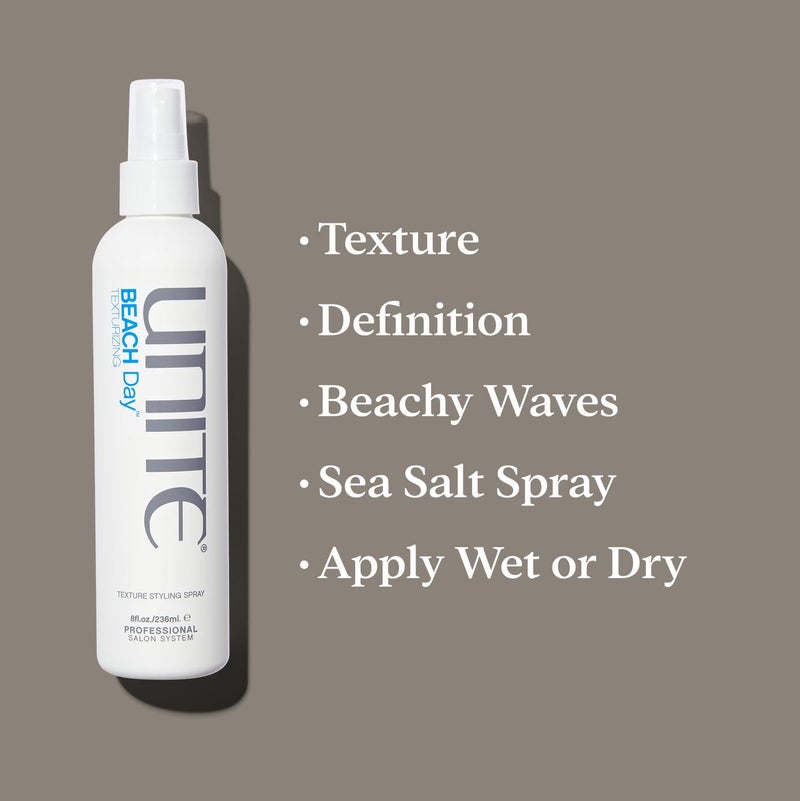 UNITE Hair â€“ BEACH Day â€“ Natural Sea Salt Spray â€“ Tousled Texture, Thickness, Definition, Waves, 8oz - Image 2
