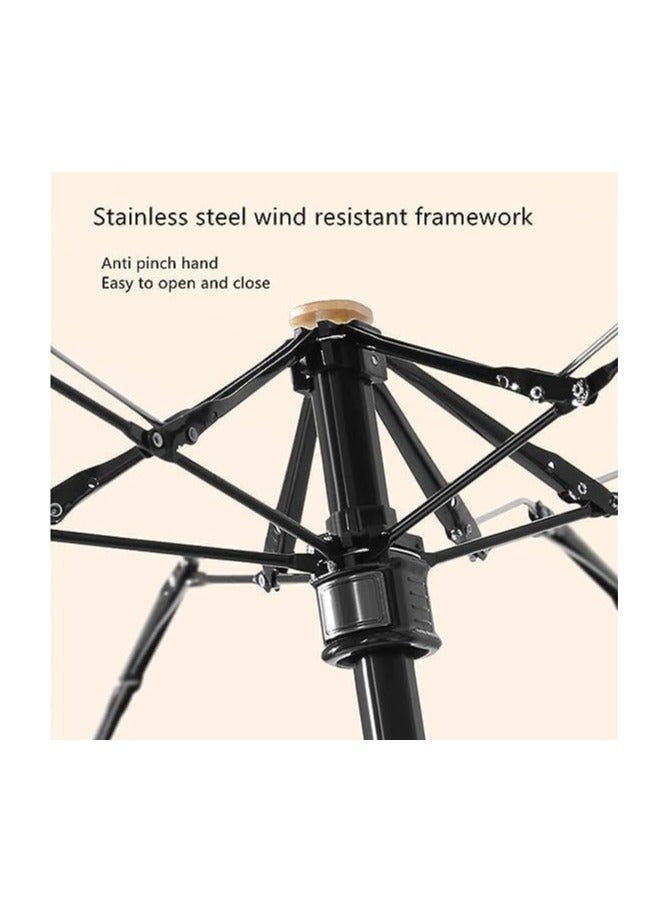 مظلة صغيرة صغيرة مع حقيبة، مظلة صغيرة مدمجة للأشعة فوق البنفسجية للشمس والمطر، مظلة شمسية مقاومة للرياح مع حماية من الأشعة فوق البنفسجية بنسبة 99%، تصميم خفيف الوزن مثالي للسفر - Image 5