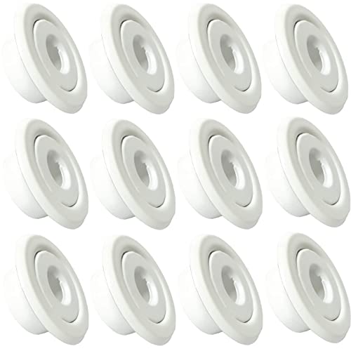 Happy Tree (12 Pack) 1/2" IPS Fire Sprinkler Head Escutcheon Plate 3/4" Adjustment Range Recessed Two Piece Rosette Cover Trim Ring White Fire Sprinkler Covers for Ceiling - Image 1