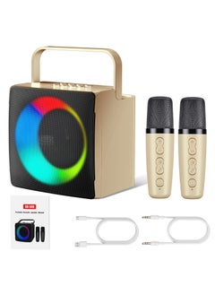 SDRD SD508 Home Karaoke Portable Bluetooth Speaker Dual Wireless Microphone White  - Image 1