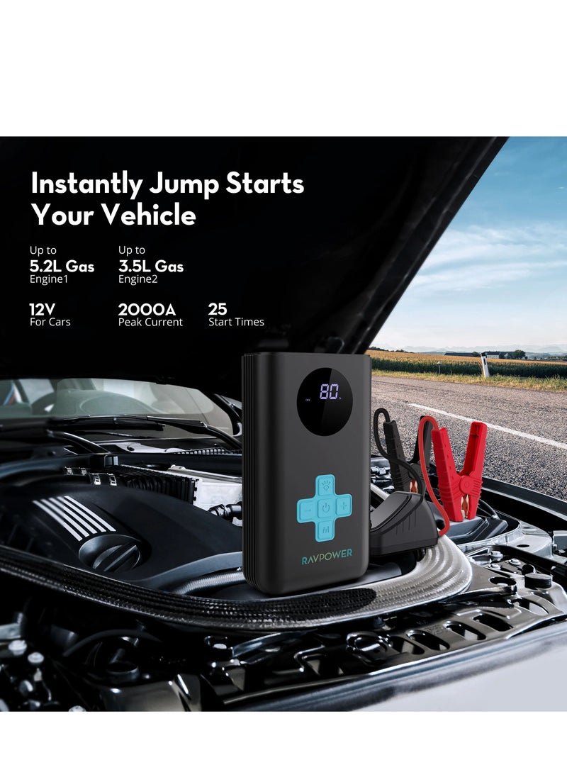 RAVPOWER - RAVPower 11200mAh Jump Starter with Air Compressor - Image 1