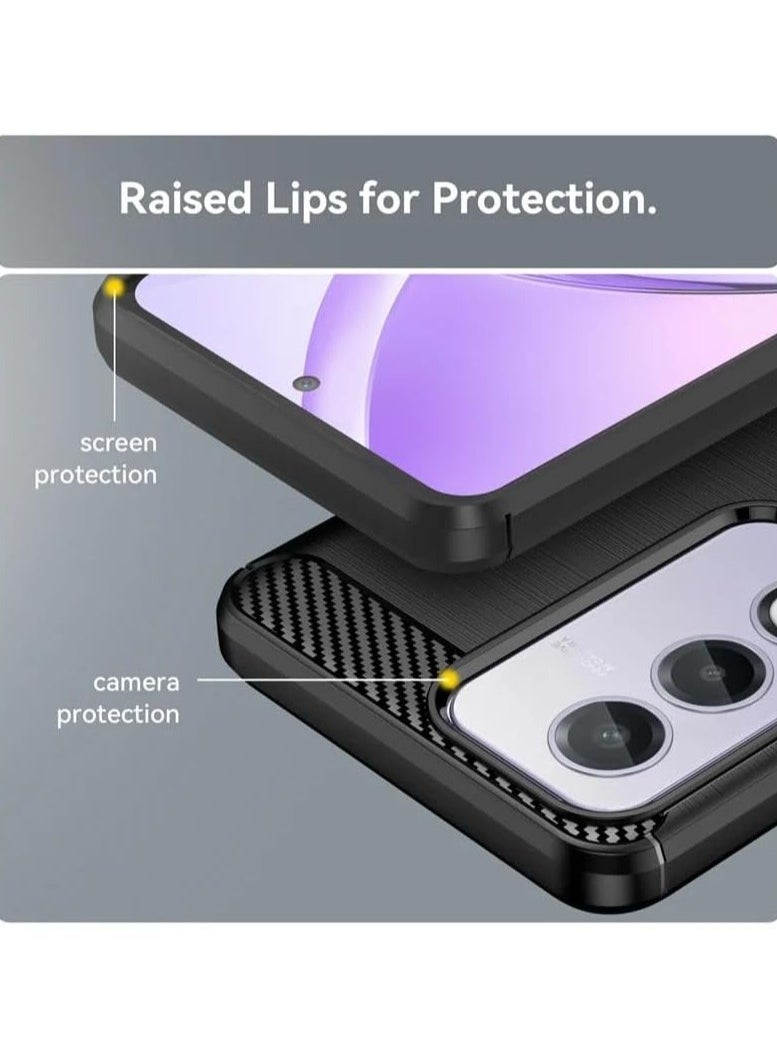 General - Case Compatible with OPPO A3 Pro 5G Soft TPU Carbon Fiber Texture Anti-Scratch Shockproof Phone Case Ultra Slim Anti-Drop Rugged Bumper Cover for OPPO A3 Pro - Image 1
