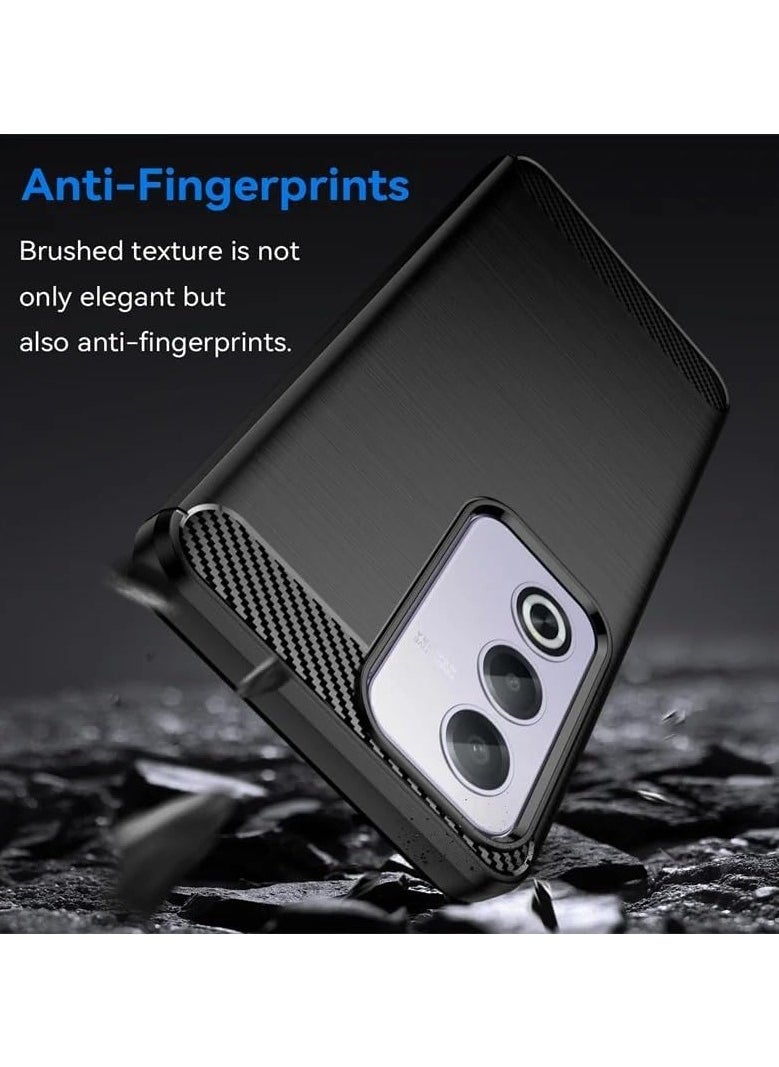 General - Case Compatible with OPPO A3 Pro 5G Soft TPU Carbon Fiber Texture Anti-Scratch Shockproof Phone Case Ultra Slim Anti-Drop Rugged Bumper Cover for OPPO A3 Pro - Image 1