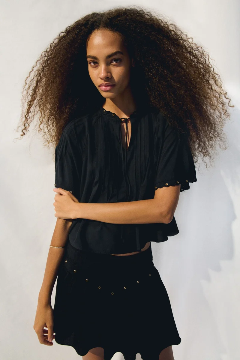 H&M Pintucked blouse