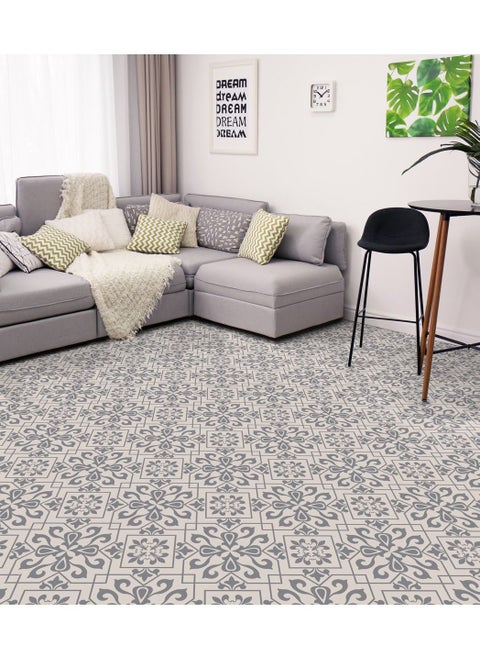 Decorative vinyl floor tiles