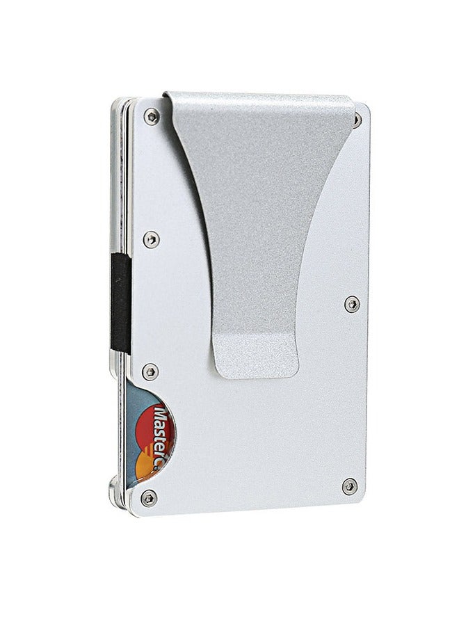 HALAMODO Aluminum Alloy Anti-theft Swipe Bank Card Holder and Wallet Card Holder  - Image 1