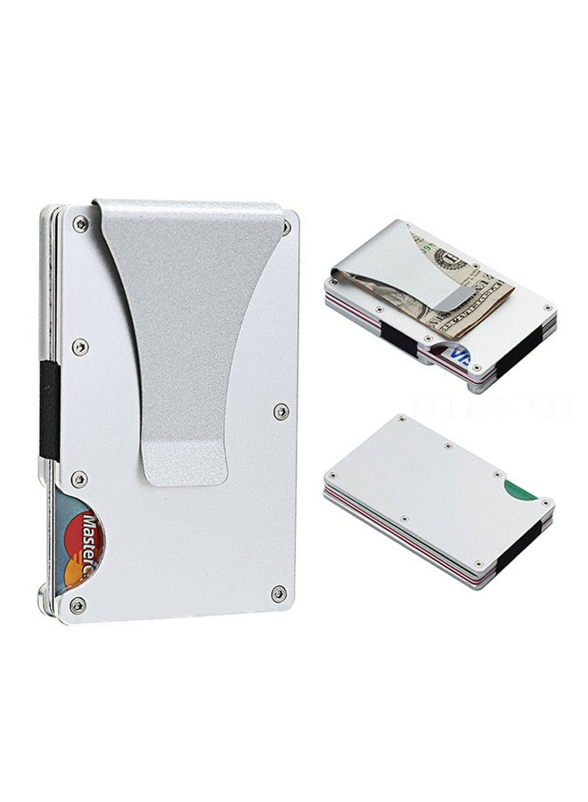 HALAMODO Aluminum Alloy Anti-theft Swipe Bank Card Holder and Wallet Card Holder  - Image 2