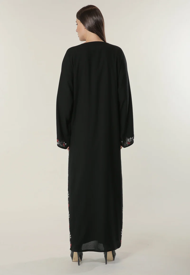 Moistreet  Embellshed Flared Sleeve Abaya for Women | Best Price UAE