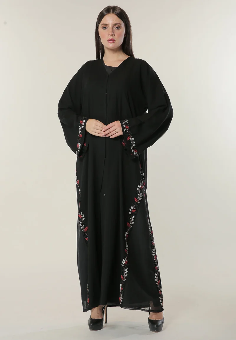 Moistreet Embellshed Flared Sleeve Abaya