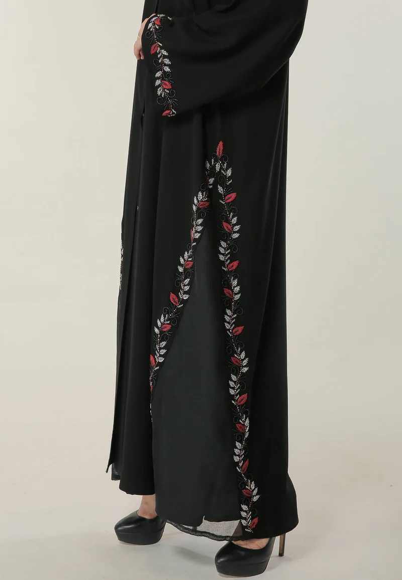 Moistreet  Embellshed Flared Sleeve Abaya for Women | Best Price UAE