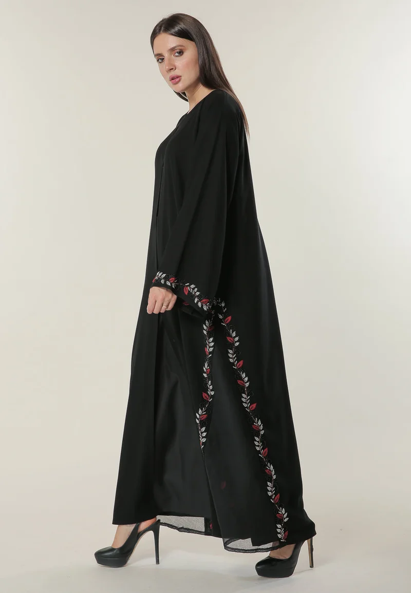 Moistreet  Embellshed Flared Sleeve Abaya for Women | Best Price UAE