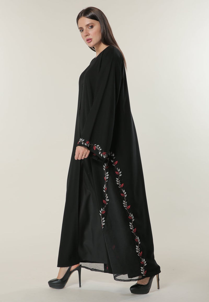 Moistreet Embellshed Flared Sleeve Abaya - Image 5