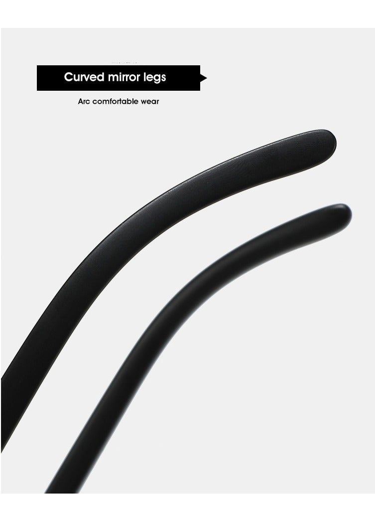 Rectangle Fashion Rimless Sunglasses for Women Men Gangster 90s Frameless Shades Retro Vintage Trendy - Image 5