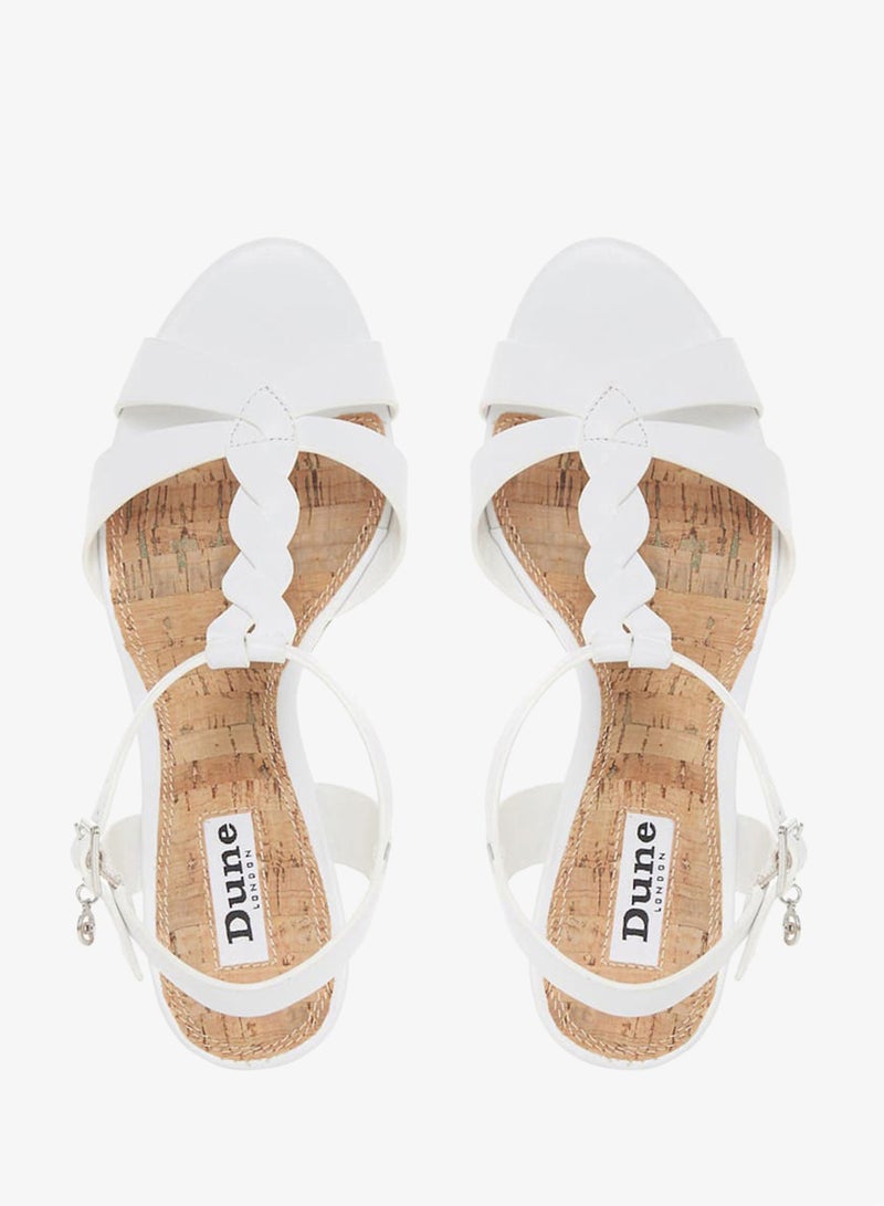 ديون لندن صنادل بكعب إسفين من جلد الكوالا - Image 5