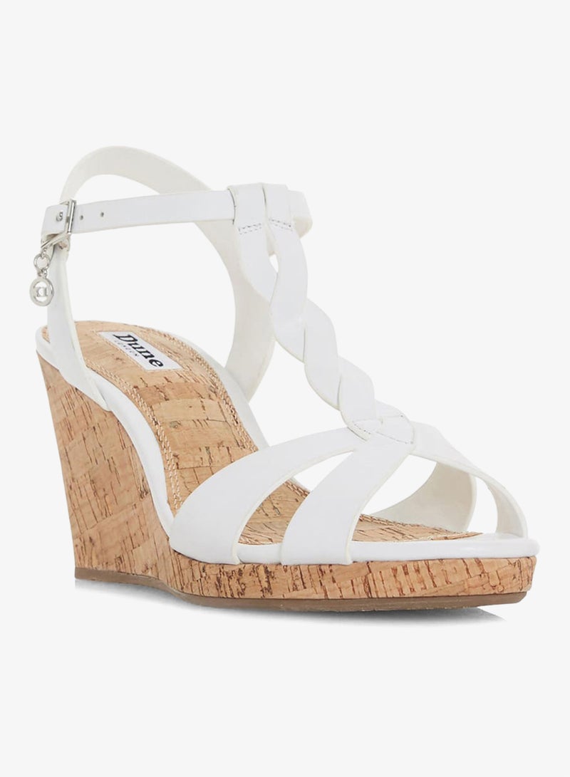 ديون لندن صنادل بكعب إسفين من جلد الكوالا - Image 4