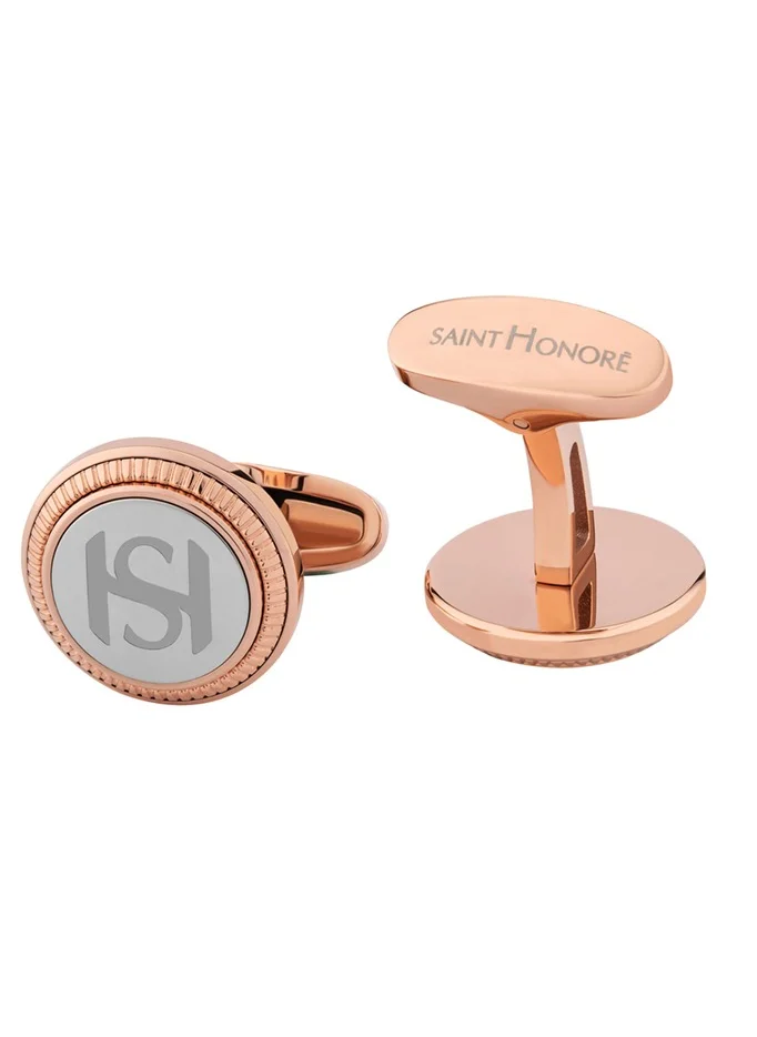 سانت هونور Silver and Rose Gold Cufflink for Men's