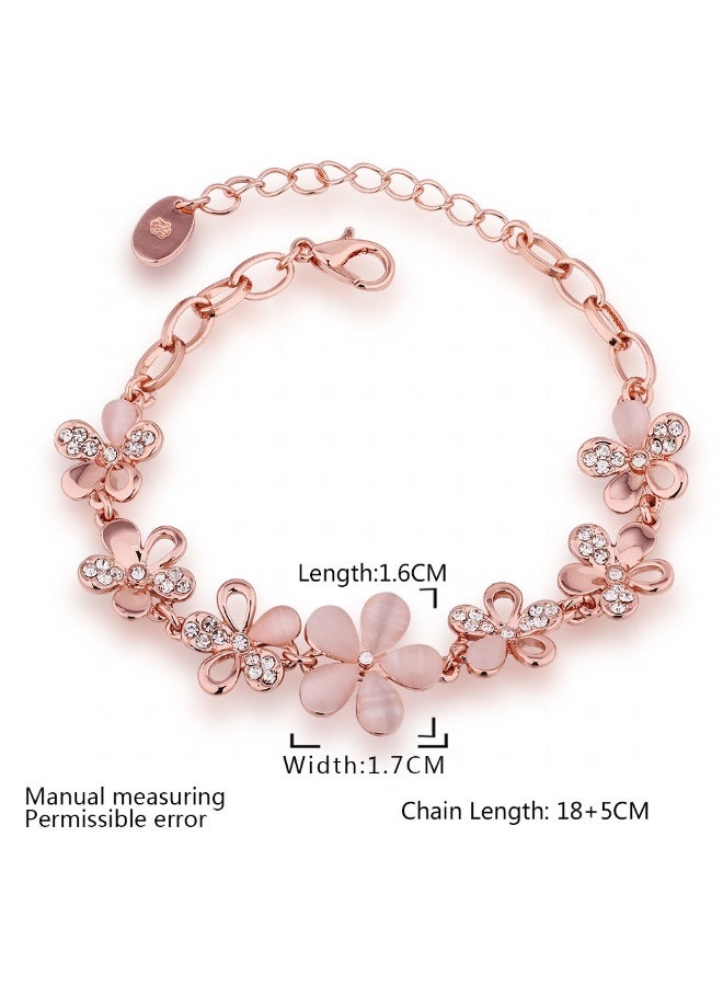 Shining Diva Fashion Latest Stylish Gold Plated Combo of 2 Bracelet for Women and Girls (Rose Gold) - Image 2