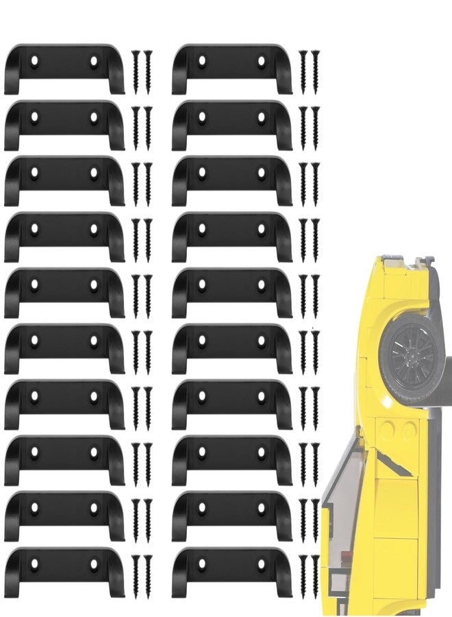 YOSINXU 20Pcs Car Display Wall Mount, Showcase Your Collectible Car with Sturdy Vertical Wall Mount with Screws Ideal for Lego Speed Car Enthusiasts Compatible with Lego Speed Champion Series - Image 1