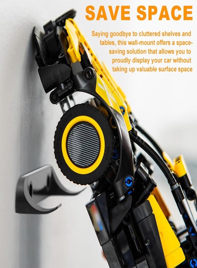 YOSINXU 20Pcs Car Display Wall Mount, Showcase Your Collectible Car with Sturdy Vertical Wall Mount with Screws Ideal for Lego Speed Car Enthusiasts Compatible with Lego Speed Champion Series - Image 4