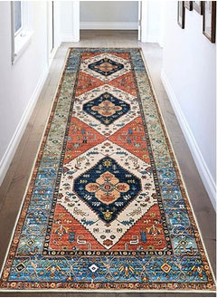 Extra Long Bohemian Hallway Runner Rug, Carpet for Living Area Non-Slip Machine Washable Area Rug for Stairs, Rug for Hallway, Kitchen and Living Room Home Decor