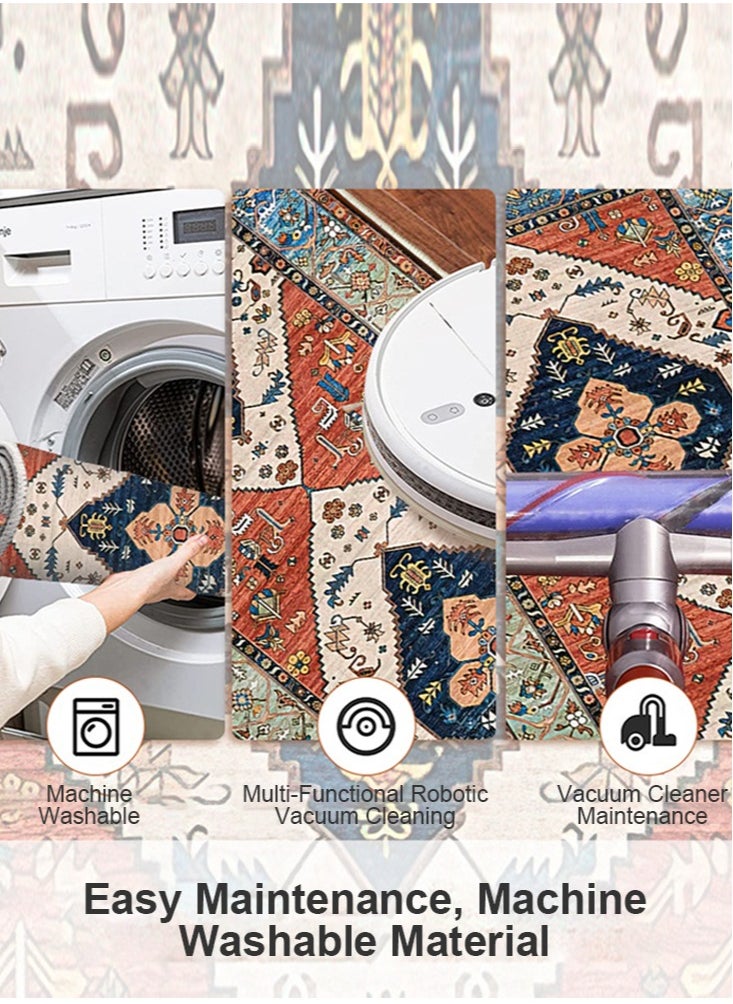 Perfii - Extra Long Bohemian Hallway Runner Rug, Carpet for Living Area Non-Slip Machine Washable Area Rug for Stairs, Rug for Hallway, Kitchen and Living Room Home Decor - Image 1