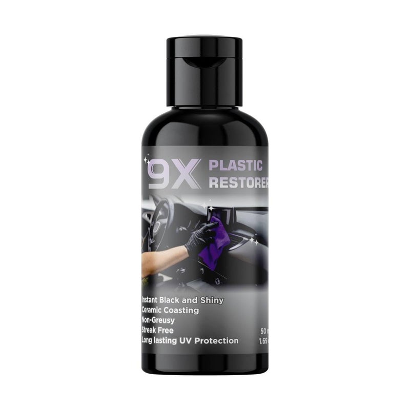 SPITEN Plastic Restorer Car Deshbord Bike Ceramic Coating Plastic Quick Restore Shines & Protects Plastic Surfaces Back to Life Shine,UV Protection Water Resists Hydrophobic Trim Coating50ML (3) - Image 5