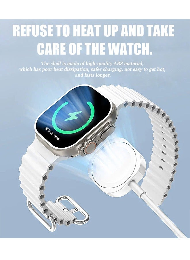 Iwatch Magnetic Wireless Charger, 2 in 1 Fast Charger Cord 5W, Compatible With Apple Watch Series 8 7 6 5 4 3 2 1 Magnetic Fast Charger Cord - Image 5