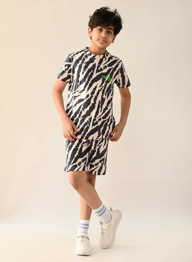 ليل بيكس All Over Print T-shirt and Short Set by Styli