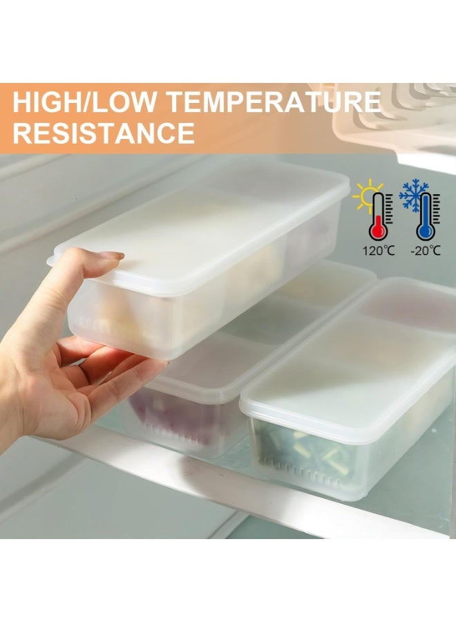 SYOSI 3 Pcs Chilled Ingredient Container, Stackable Food Storage Box, Split Serving Tray with Lid, 9-Compartment Reusable Boxes for Fruit, Salad, Spices, Meal Prep, Kitchen Organization (Transparent) - Image 4