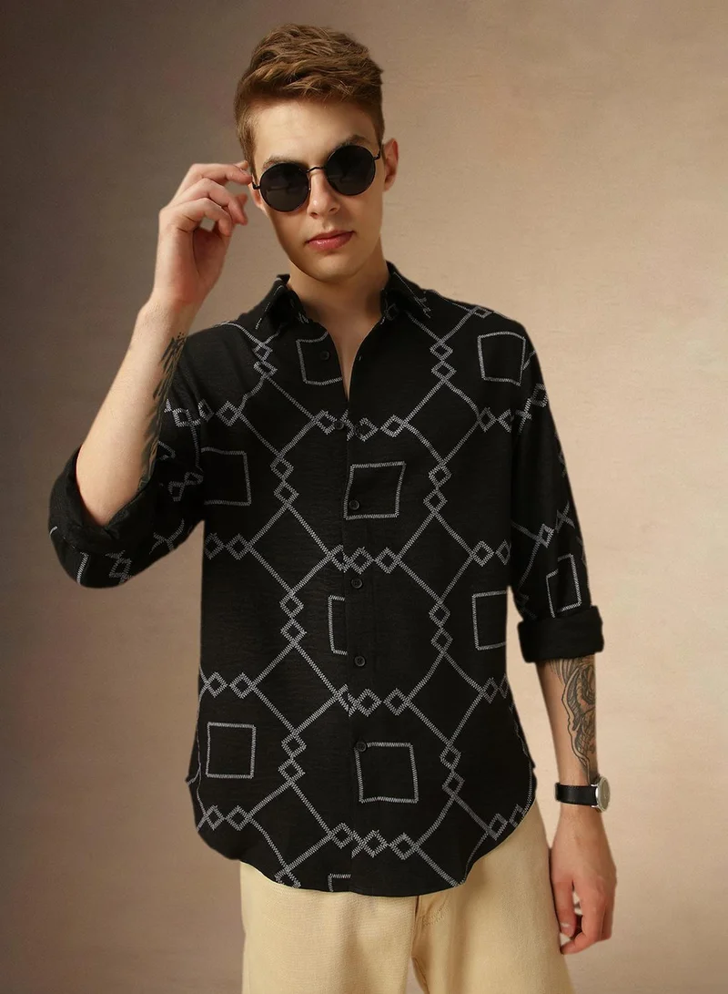 Dennis Lingo Black Shirt For Men For Men