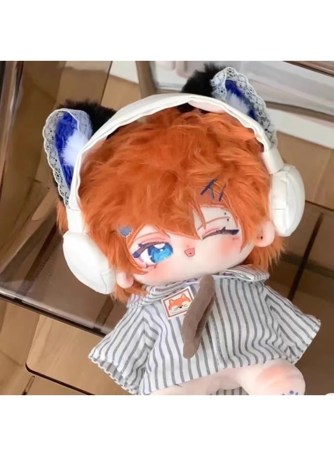 Zhongyuan Middle Attribute Mine Small Medium Cotton Doll 20cm Plush Toy Doll Birthday Gift Dress-up Doll-Specifications:20cm Skeleton Installed-Color:Mine Small Medium Baby + Black Sweater - Image 4