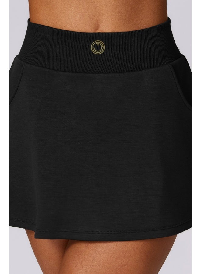 KAWN.YOGA Womens High Waist Contour Workout Sport Yoga Skirt Tummy Control With Pockets. - Image 5