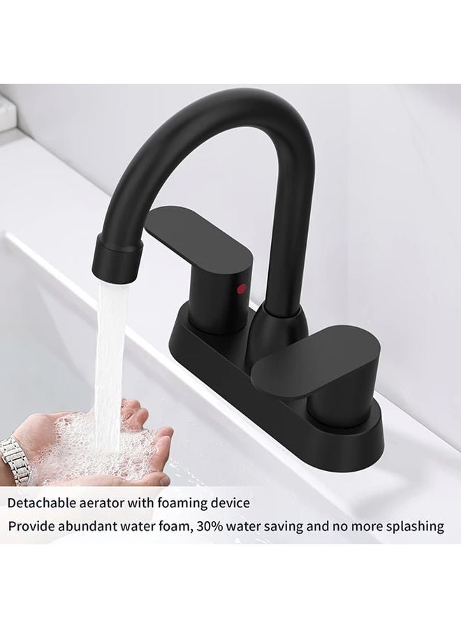 Modern Matte Black Bathroom Faucet Splash Design Two Handle Vanity Sink For RV Kitchen - Image 2