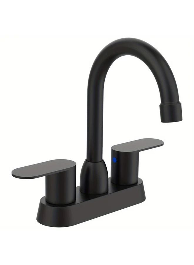 Modern Matte Black Bathroom Faucet Splash Design Two Handle Vanity Sink For RV Kitchen - Image 4