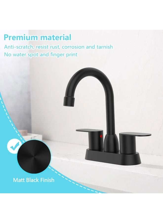 Modern Matte Black Bathroom Faucet Splash Design Two Handle Vanity Sink For RV Kitchen - Image 3