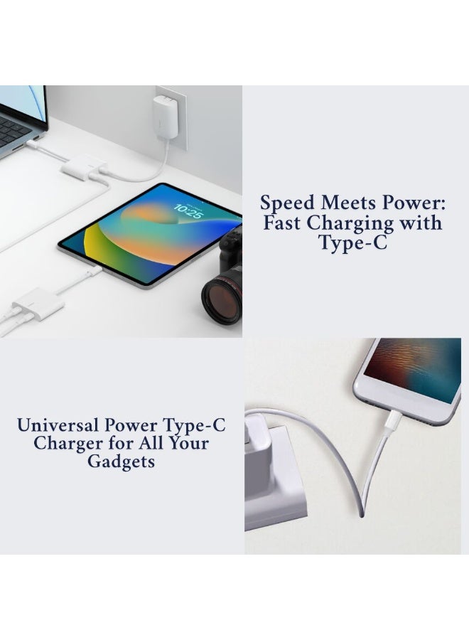 Snow Bear Type-C Fast-Charging Power Adapter Only - White - 36 W - Image 2