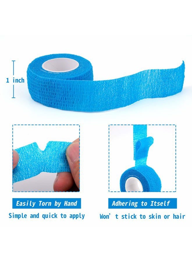 Mooerca 24 Pack Self Adherent Cohesive Wrap Bandages 1 Inches X 5 Yards, First Aid Tape, Elastic Self Adhesive Tape, Athletic, Sports wrap Tape, Bandage Wrap for Sports, Wrist, Ankle (Rainbow Color) - Image 2