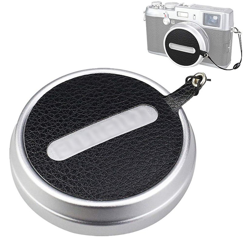 JW JJC Deluxe Nappa Leather Lens Cap Keeper Sticker with String for Fujifilm Fuji X100VI X100V X100F X100T X100S X100 Lens Cap Anti-Lost - Image 1