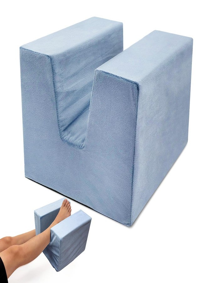 JZHLLA Knee Replacement Pillow for Post-Surgery Recovery - Leg Elevation Pillow Leg Fixators for Sleeping, Knee Hip Replacement Recovery Aids Equipment Helps Improve Extension (Blue) - Image 1