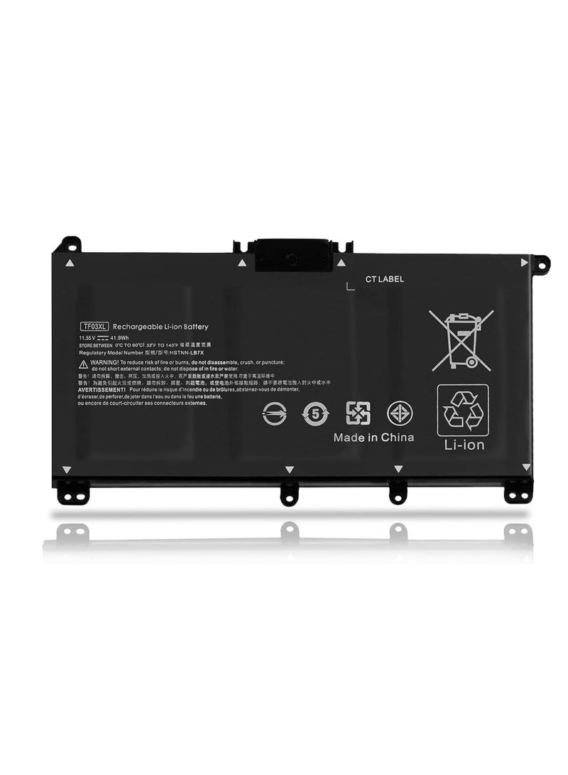 Terabyte Laptop Battery for HP TF03XL Pavilion X360 and Series - Compatible with 14-bf0xx, 14-bf1xx, 14-bk0xx, 14-bp0xx, 14-cd0xx, 15-cc0xx, 15-cc1xx, 15-cd0xx new - Image 1