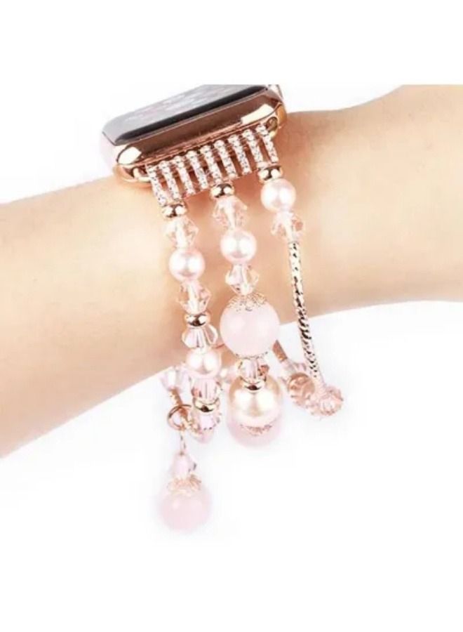 سوار من حجر العقيق الطبيعي لساعة Apple Watch Series 1/2/3 سوار من مجوهرات iWatch حزام ساعة 38 مم - Image 2