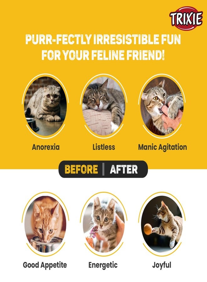 تريكسي مجموعة هابي كات المكونة من قطعتين من كيتوس سنفيش ولفائف الدجاج، وهي مكافأة لذيذة لقطتك، بالإضافة إلى قطعة واحدة من أعواد المضغ تريكسي ماتاتابي لدعم صحة أسنانها. - Image 4