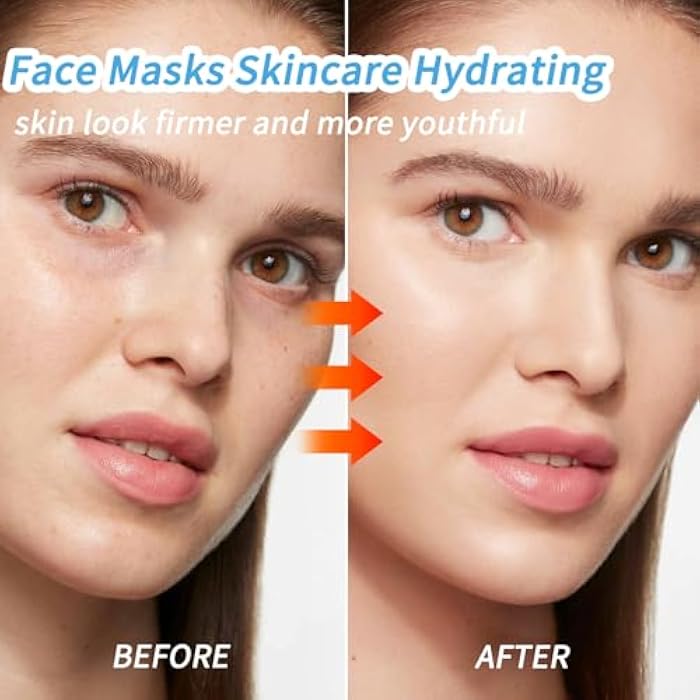 IREV Hyaluronic Acid Face Masks Skincare, Hydrating Facial Masks, Deep Moisturizing Face Mask for All Skin Types, Facial Sheet Mask for Women Skin Care, Smoothing Rejuvenating 10 Pack - Image 5