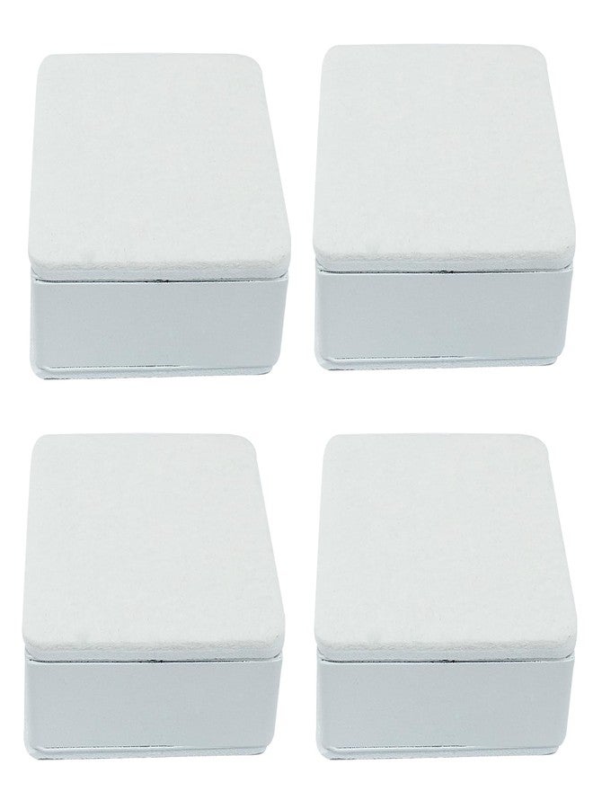 Cionyce Self-Adhesive Furniture Bed Risers Blocks, 4 Pcs Square Carbon Steel Table Sofa Risers Adds 1.2in Height with Felt Pad(White) - Image 5