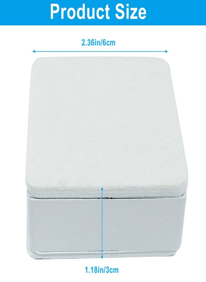 Cionyce Self-Adhesive Furniture Bed Risers Blocks, 4 Pcs Square Carbon Steel Table Sofa Risers Adds 1.2in Height with Felt Pad(White) - Image 2