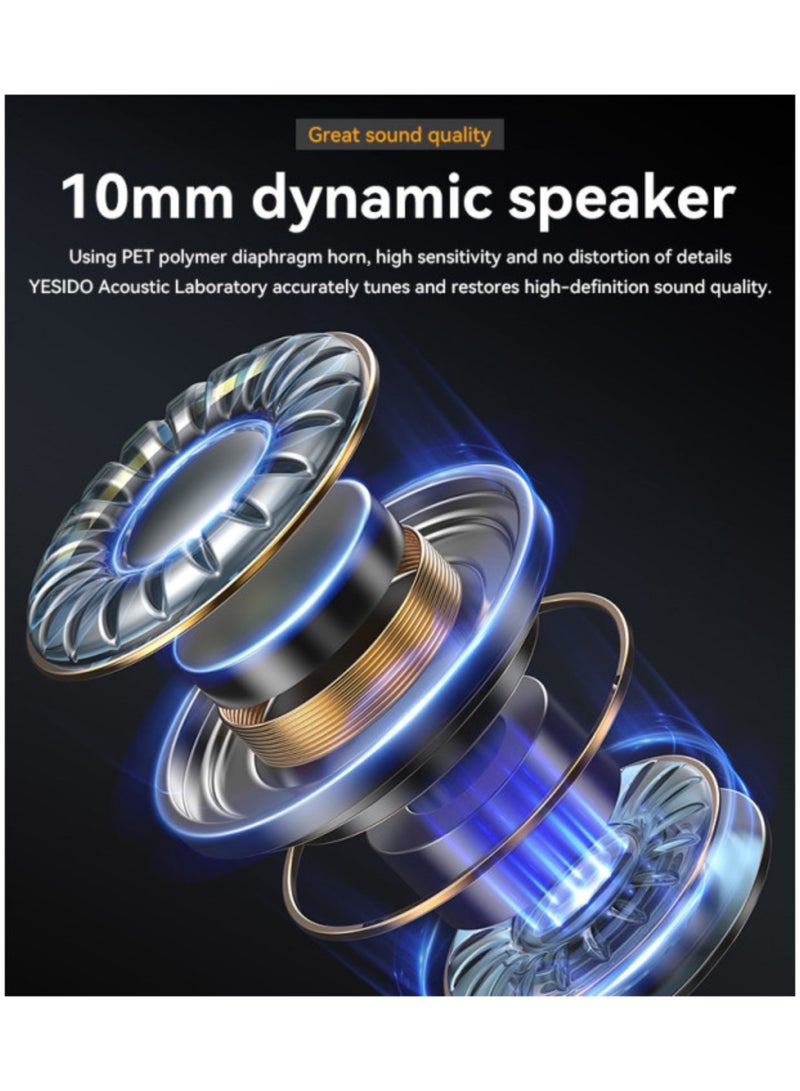 Yesido YH43 HIFI Lossless Sound Quality 10mm Dynamic Speaker Type-C Digital Interface In-ear Earphone - Image 4