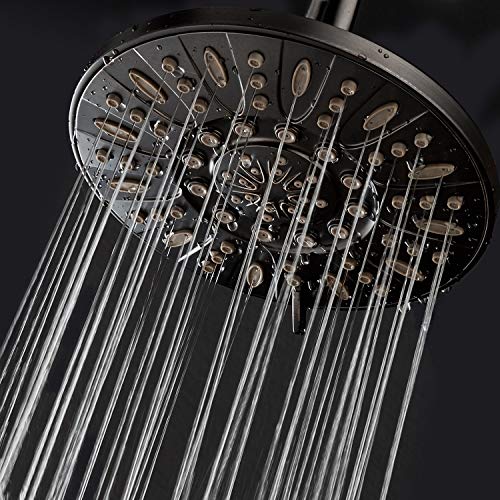 AquaDance OIL RUBBED BRONZE High Pressure 6-Setting 7" Rain Shower Head – Angle Adjustable, Anti-Clog Showerhead Jets, Tool-Free Installation - USA Standard Certified - U.S. Brand - Image 4