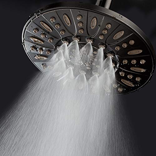 AquaDance OIL RUBBED BRONZE High Pressure 6-Setting 7" Rain Shower Head – Angle Adjustable, Anti-Clog Showerhead Jets, Tool-Free Installation - USA Standard Certified - U.S. Brand - Image 5