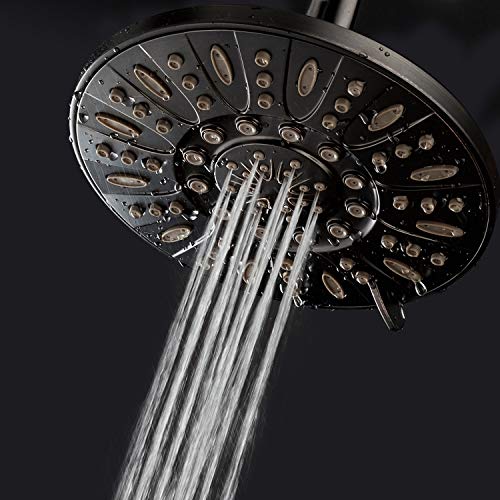AquaDance OIL RUBBED BRONZE High Pressure 6-Setting 7" Rain Shower Head – Angle Adjustable, Anti-Clog Showerhead Jets, Tool-Free Installation - USA Standard Certified - U.S. Brand - Image 3